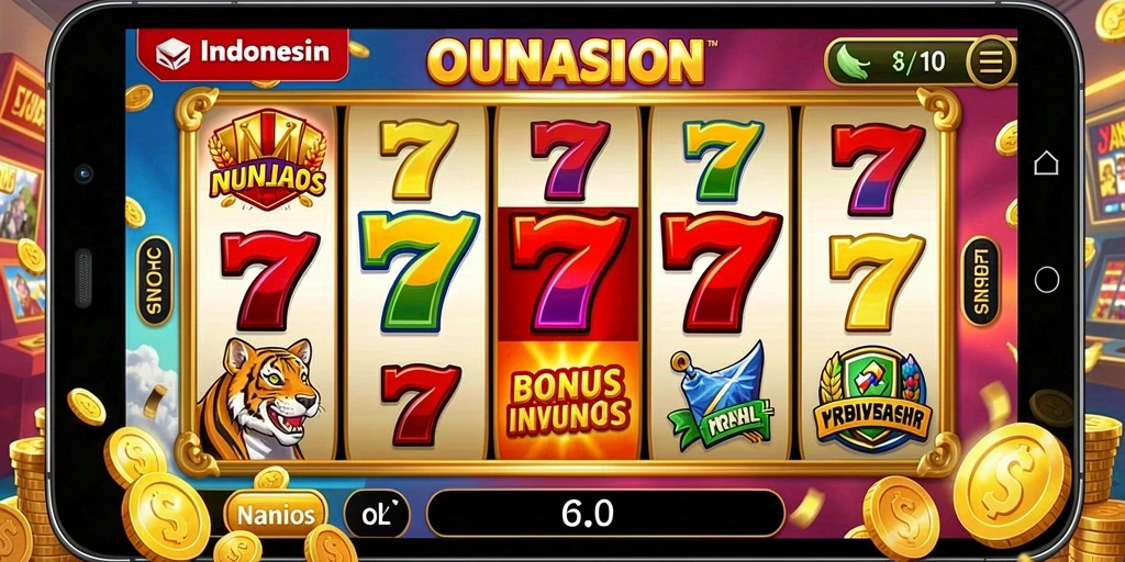 Tampilan utama game dengan banyak pilihan slot menarik.
