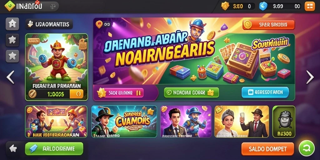 Tampilan utama game BOSKU777 yang menarik.