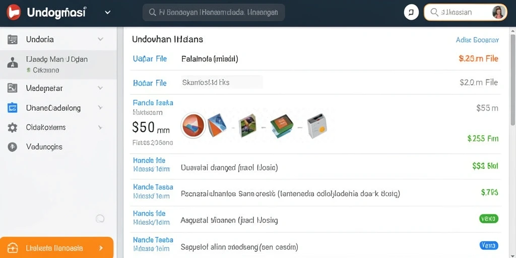 Tampilan menu intuitif yang mudah dinavigasi.